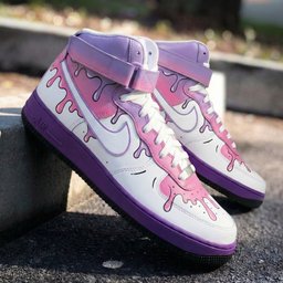 Drip Pattern Baby Pink Purple Custom Air Force 1 - view 2