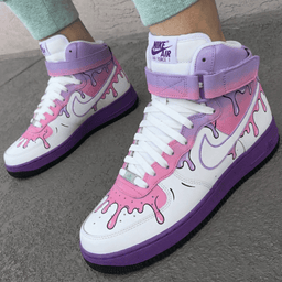 Drip Pattern Baby Pink Purple Custom Air Force 1 - view 3