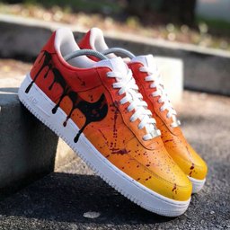 Drip Paint Pattern Orange Red Custom Air Force 1 - view 2