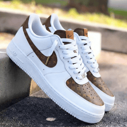 LV Pattern Brown Custom Air Force 1 - view 3