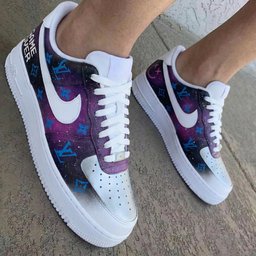 Galaxy LV Pattern Purple Custom Air Force 1 - view 2