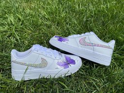 Butterflies Purple Glitter Custom Air Force 1
