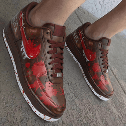 Blood Splatter Pattern Brown Red Custom Air Force 1