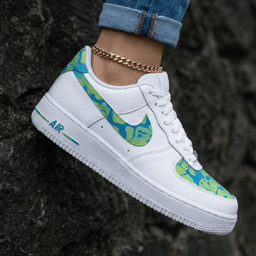 Blue Green Pattern Custom Air Force 1 - view 2