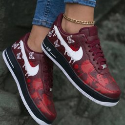 Butterflies Red White Custom Air Force 1 - view 2