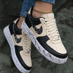Speckle Beige Black Custom Air Force 1 - view 2