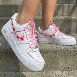 Cherry Pink Custom Air Force 1 - view 2