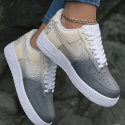 Gradient Beige Grey Custom Air Force 1 - view 2