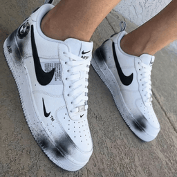 Spray Paint Black Custom Air Force 1