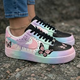Butterflies Pastel Custom Air Force 1 - view 2