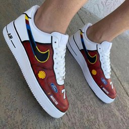 Nascar Theme Red Custom Air Force 1 - view 2