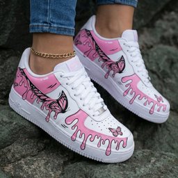 Butterflies Pink Custom Air Force 1 - view 2