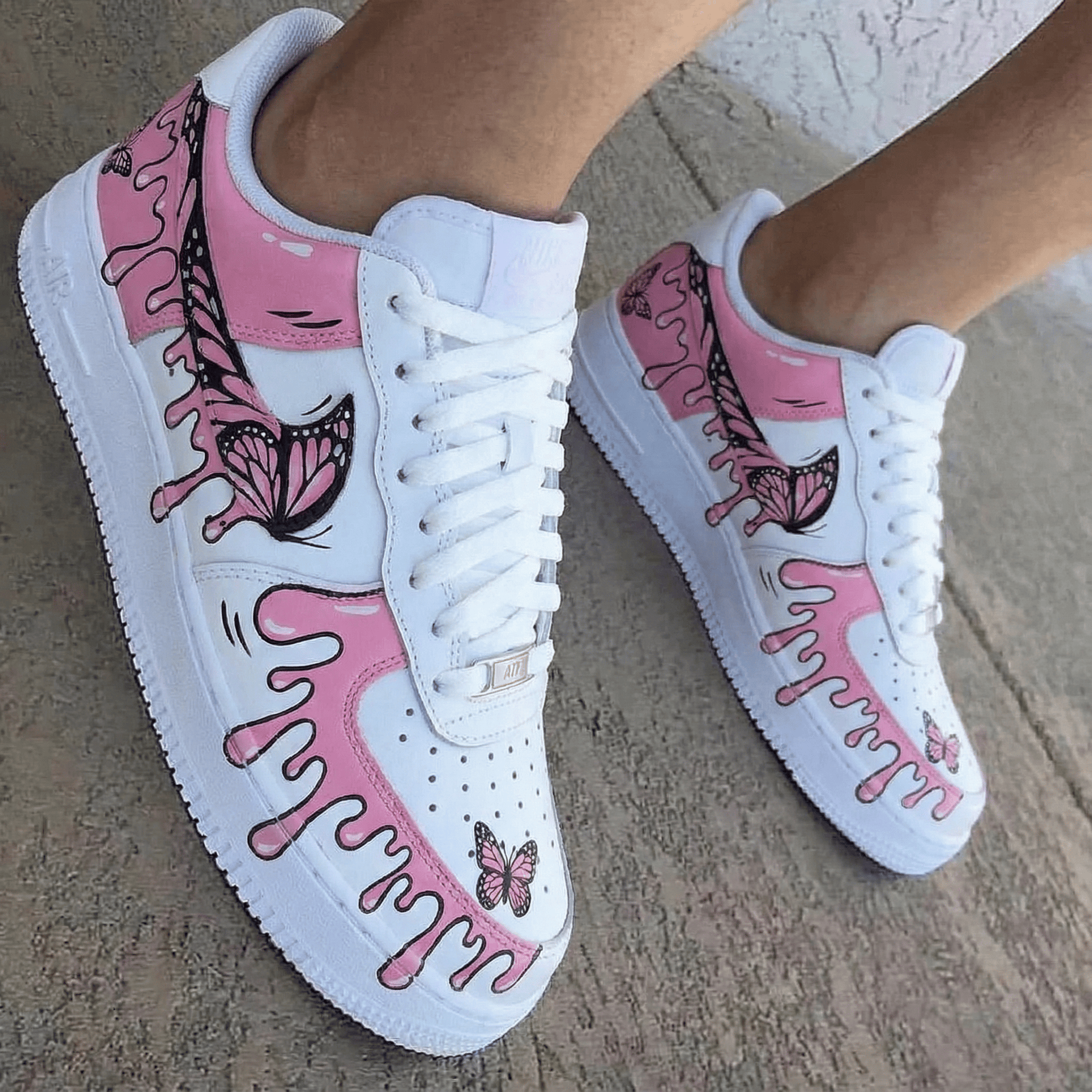 Butterflies Pink Custom Air Force 1