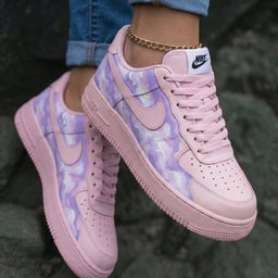 Watercolor Baby Pink Purple Custom Air Force 1 - view 2