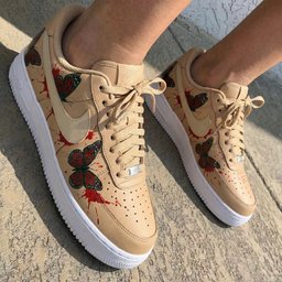 Butterflies Red Tan Custom Air Force 1 - view 2