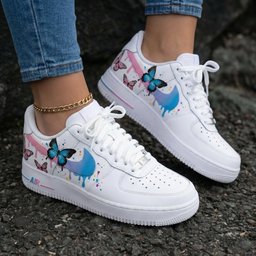 Butterflies Baby Pink Blue Custom Air Force 1 - view 2