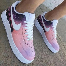 Space Cityscape Baby Pink Purple Custom Air Force 1 - view 2