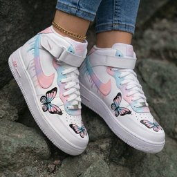 Butterfly Baby Pink Baby Blue Custom Air Force 1 - view 2