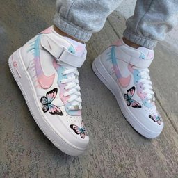 Butterfly Baby Pink Baby Blue Custom Air Force 1