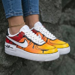 Drip Pattern Yellow Orange Custom Air Force 1 - view 2