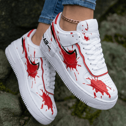 Blood Splatter Red Custom Air Force 1 - view 2