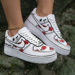 Anime Clouds Birds Red Custom Air Force 1 - view 2