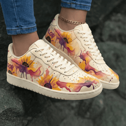 Sunflower Pattern Yellow Purple Custom Air Force 1 - view 2
