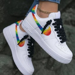 Rainbow Black Custom Air Force 1 - view 2
