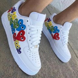 Heart Pattern Multicolor Custom Air Force 1 - view 2