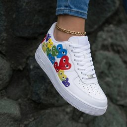 Heart Pattern Multicolor Custom Air Force 1