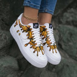 Butterflies Orange Custom Air Force 1 - view 2