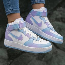 Pastel Purple Baby Blue Custom Air Force 1 - view 2