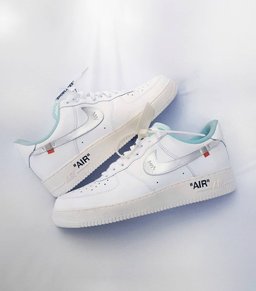 Slivery Swoosh Black Font Custom Air Force 1 - view 4