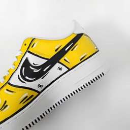 Yellow Black  Custom Air Force 1 - view 3