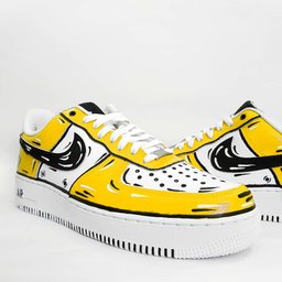 Yellow Black  Custom Air Force 1 - view 4