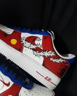 Cartoon Role White Red Dark Blue Custom Air Force 1 - view 2