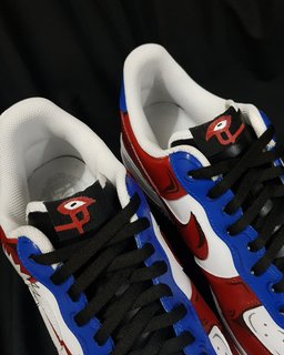 Cartoon Role White Red Dark Blue Custom Air Force 1 - view 3
