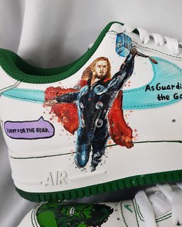 Cartoon Hero Giant Blue Red Green Custom Air Force 1 - view 3