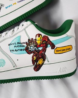 Cartoon Hero Giant Blue Red Green Custom Air Force 1 - view 2