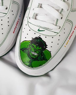 Cartoon Hero Giant Blue Red Green Custom Air Force 1 - view 5