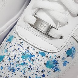 Sea Wave Fish Blue Orange Brown Custom Air Force 1 - view 3