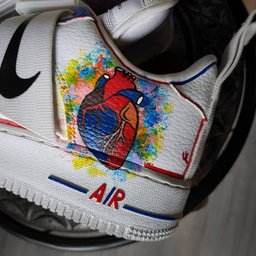 Sea Wave Fish Blue Orange Brown Custom Air Force 1 - view 6