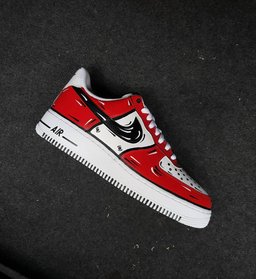 Red Black Custom Air Force 1 - view 2