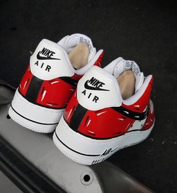 Red Black Custom Air Force 1 - view 4