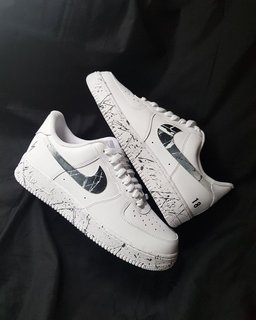 White Black Gradient Custom Air Force 1