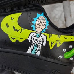 Cartoon Role Black Green White Yellow Custom Air Force 1 - view 3