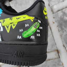 Cartoon Role Black Green White Yellow Custom Air Force 1 - view 4