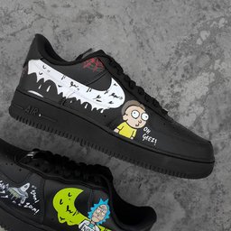 Cartoon Role Black Green White Yellow Custom Air Force 1 - view 5