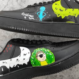 Cartoon Role Black Green White Yellow Custom Air Force 1 - view 7