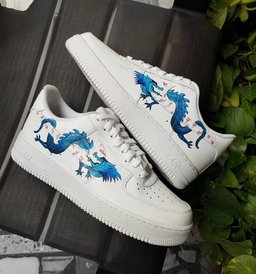 Plum Blossom Dragon Pink Blue Custom Air Force 1 - view 5